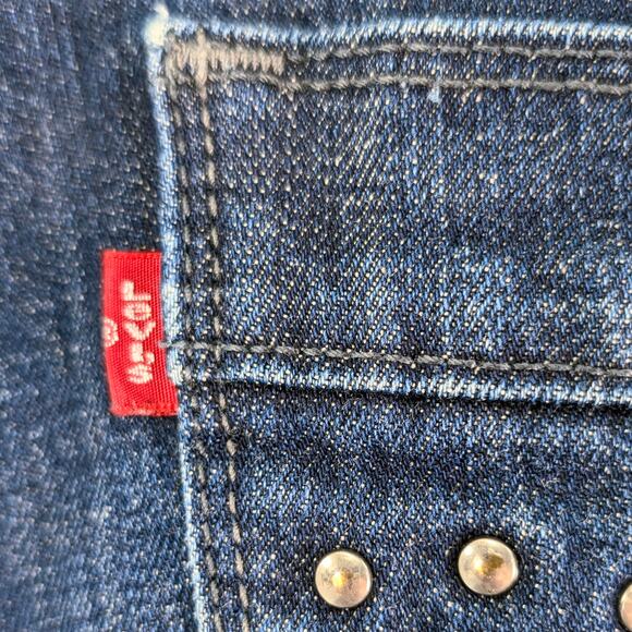 Levi's Women's 515 Bootcut Denim Jeans Studded Back Pocket Dark Wash Size 10 - Picture 10 of 16